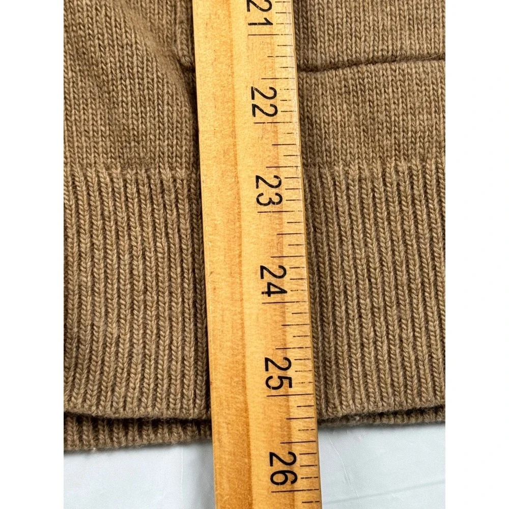 Banana Republic Mens Merino Wool Cashmere Cardigan Sweater Tan Brown Small